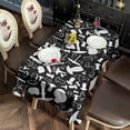 thumbnail image 2 of White Mushroom Silhouette Black Pattern Rectangle Tablecloth 60"x120",Waterproof Polyester Rectangle Table Cloth, Wipeable Spillproof Polyester Tablecloth for Dining, Camping, Indoor and Outdoor, 2 of 6