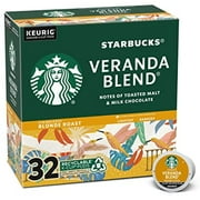 Starbucks Blonde Roast K-Cup Coffee Pods  Veranda Blend For Keurig Brewers  32 Count (Pack Of 1)