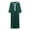 Green, variant on Mens Muslim Robe Lightweight Long Sleeve Thobe Fashion Embroidery Crew Neck Long Gown