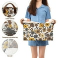 thumbnail image 5 of Yayeee Foldable Storage Basket for Shelves with Handles Waterproof Cloth Bins, Brown Flowers, 5 of 7