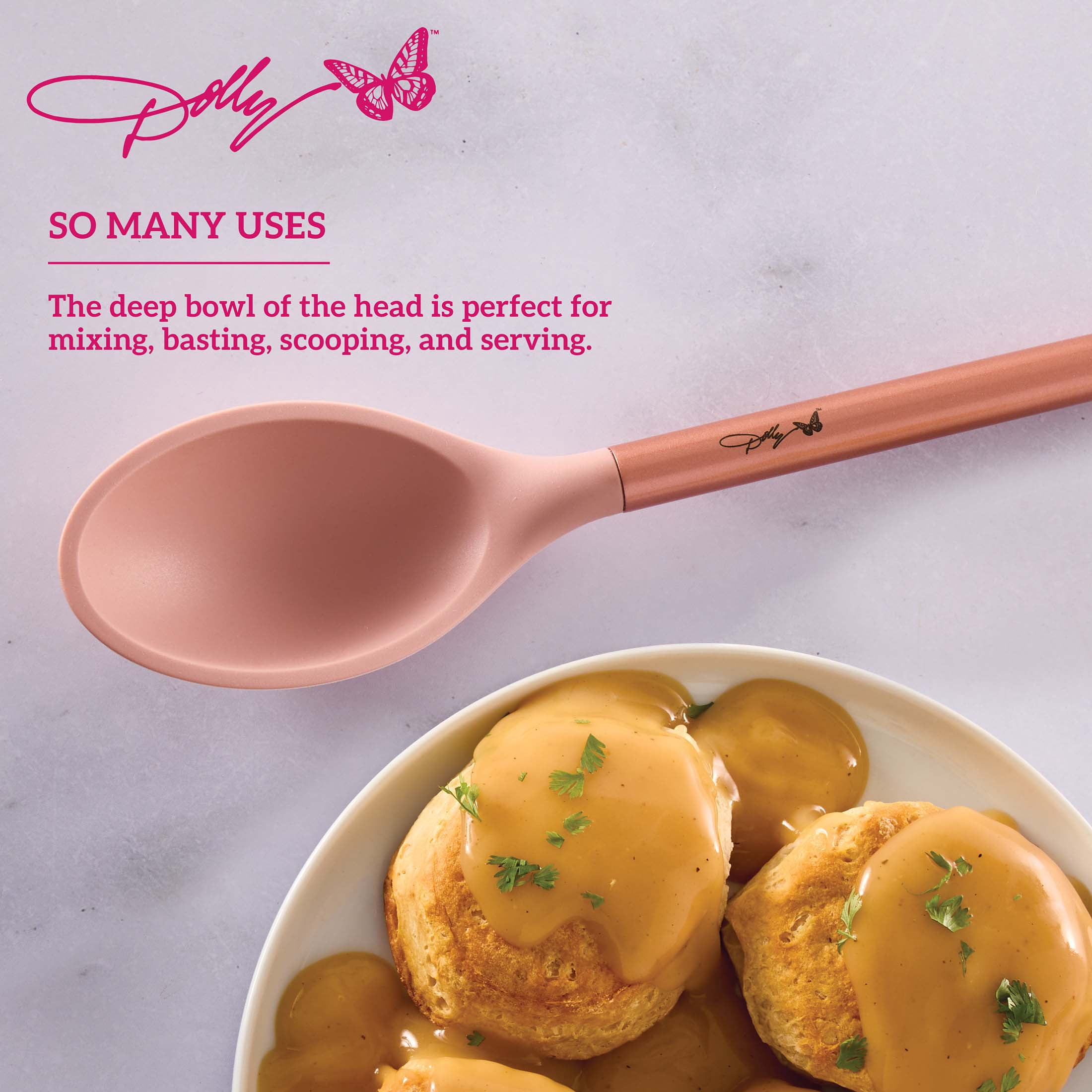 Dolly Parton Stainless Steel Spoon, Blush