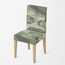 Grey Distress Flowers Dining Chair Covers Vintage Boho Stretch Chair Covers for Dining Room Set of 4,Abstrat Geometric Dining Chair Slipcover Washable Removable for Kitchen,Hotel,Restaurant