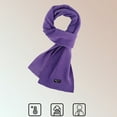 thumbnail image 4 of Mifelio Ropa De Invierno Para Mujer Women&Men Autumn Winter Warm Cute Wool Hat Scarf Gloves Three Pieces Winter Snow Knit Cap Screen Mittens Scarves Sets Hat and Gloves for Women Purple, 4 of 5