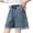 AA-Blue, variant on QIUOMBBP Girls Casual Jean Shorts Ripped Frayed Hem Elastic Waist Denim Shorts Plus Size Summer Loose Short Jeans with Pockets Black 14-15Years