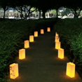 thumbnail image 1 of 50 Pcs White Luminary Bags, Flame Resistant Candle Bags, Sun Design Luminaries For Wedding, Party, 1 of 2