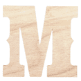 thumbnail image 1 of Krafty Supply 4" Tall Western Block - Birch Letter M | 1/4" Thick Birch | Unfinished Wooden Letters | Craft Alphabet Initials, 1 of 5