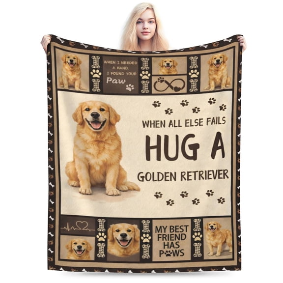 Golden Retriever Blanket Gift Throw Blanket Cozy Soft Golden Retriever Dog Pattern Blanket Home Decor Gift for Dog Lovers 50x40