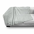 thumbnail image 3 of Geometry Soft Flannel Fleece Throw Blanket, Repeating Simplistic Creative Pattern with Overlap Monochrome Rhombus Shapes, Cozy Plush for Indoor and Outdoor Use, 50" x 60", Seafoam White, by Ambesonne, 3 of 6