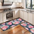 thumbnail image 3 of Kitchen Rugs Sets Of 2,Pioneer Flower Floral Print Pattern Anti Fatigue Kitchen Mat Rugs Non Slip Washable,Decorative Kitchen Floor Mats for Kitchen,Sink,Laundry,17"x47"+17"x47", 3 of 5