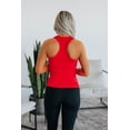 thumbnail image 5 of Maude Ribbed Tank - Cherry, 5 of 5