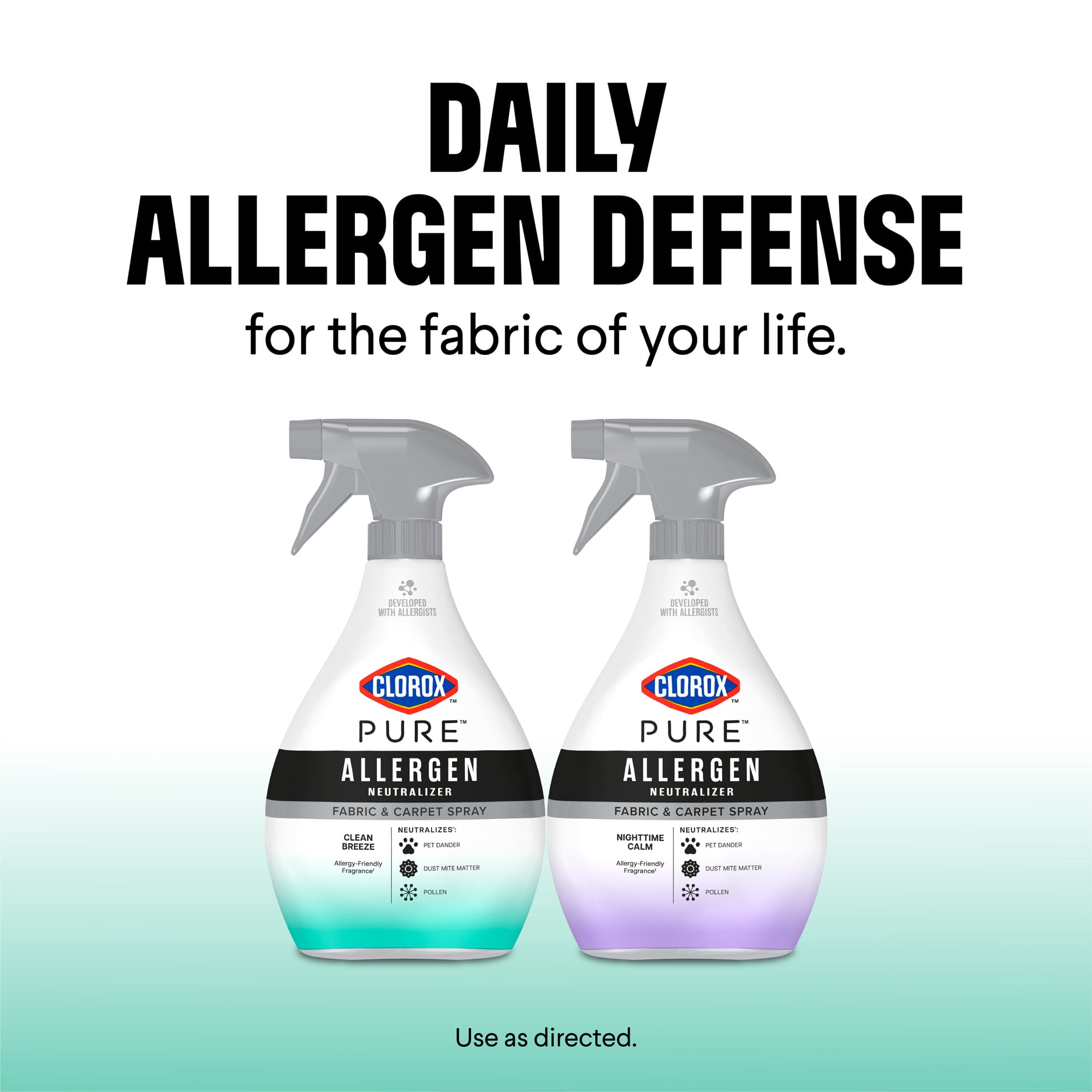 Clorox PURE Allergen Neutralizer Fabric and Carpet Spray, Clean Breeze, 26 fl. oz. Spray Bottle