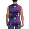 thumbnail image 4 of Fotbe Men's Astronaut Print Men's Sleeveless Muscle Tank Tops Casual T-Shirts for Gym Workout Beach-3X-Large, 4 of 8