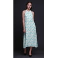 thumbnail image 4 of Bimba Robe Décontractée Teinture sur Nœuds Longue Dos Nu à Col Halter pour Femmes Imprimée Robe de Plage-TP, 4 of 6