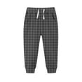 thumbnail image 2 of AUNVITO Boys & Girls Sweatpants Joggers Christmas Plaid Print Elastic Drawstring Waist Pockets Fleece-Lined Heavyweight Winter Casual Sporty Style, 2 of 4