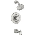 thumbnail image 1 of Arlys Single Handle Pressure Balanced Tub and Shower Faucet - Spot Resist Brushed Nickel, 1 of 2