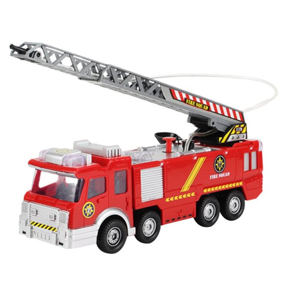 Shooting Water Lights N Sounds Fire Truck Toy Rescue Vehicle Gift for Kids