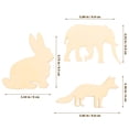 thumbnail image 4 of MasteelfCA 48 Pcs Découpes en Bois Non Finies Forêt Animale, 4 of 7