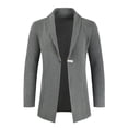thumbnail image 2 of Fall Sweaters for Men Clearance, Casual Solid Long Sleeve Cardigan Slim Long Sleeve Turndown Sweater Knit Coat, 2 of 9