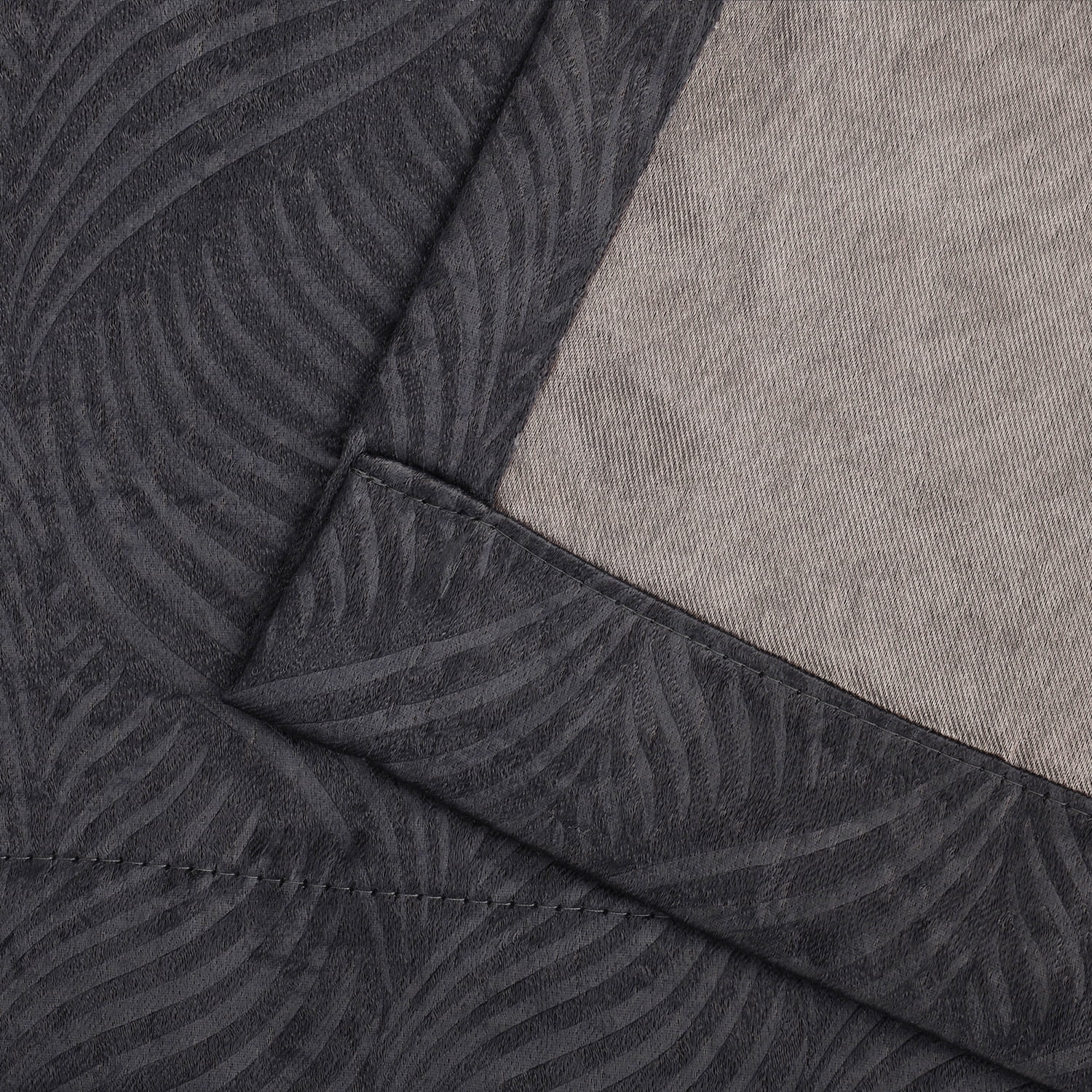 Geometric Wave Blackout Curtain Panels, 26" x 63", Grey by Blue Nile Mills