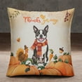 thumbnail image 2 of Happy Thanksgiving Boston Terrier with Turkey Pumpkins Autumn Vibes Pillowcase Double Sided Gentleman Dog Lover Gifts Pillow Case Covers - 12018, 2 of 3
