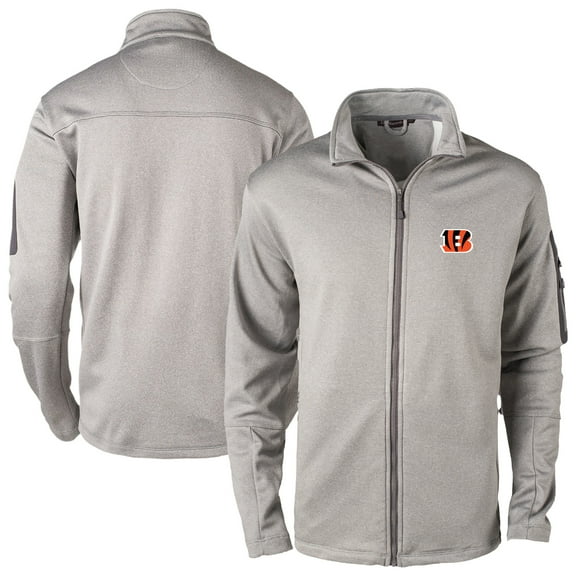 Men's Dunbrooke Heather Gray Cincinnati Bengals Full-Zip Fleece Jacket