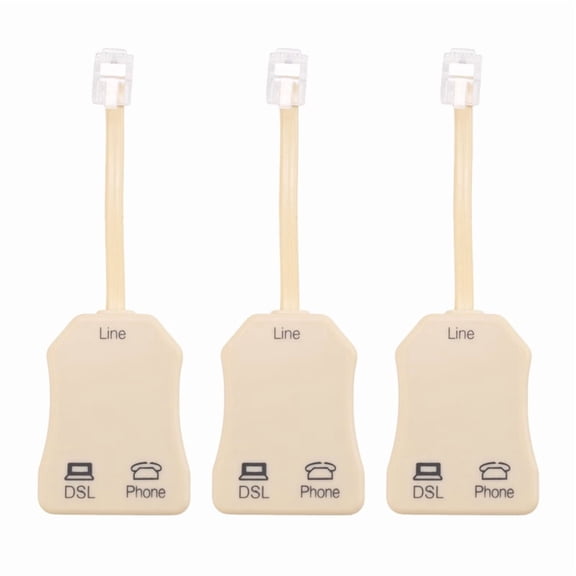 3Pcs DSL Filter Splitter for Phone Line Phone Jack Splitter In-Line DSL Filter Telephone Modem ADSL Splitter Filter
