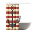 thumbnail image 2 of BPBOP Vintage Red Stripes Sea Nautical Anchor Polyester Fabric Shower Curtain Bathroom Sets Home Decor 60x72 Inches, 2 of 3