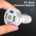 thumbnail image 2 of Plastic Car Charger Portable Removable 12-24V 4 USB Ports Anti-slip Fast Charging Stylish Cellphone Automobile Adapter Socket White, 2 of 9