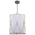 thumbnail image 2 of Woodbridge Lighting Regan 5-Light Steel and Fabric Foyer in Satin Nickel, 2 of 2
