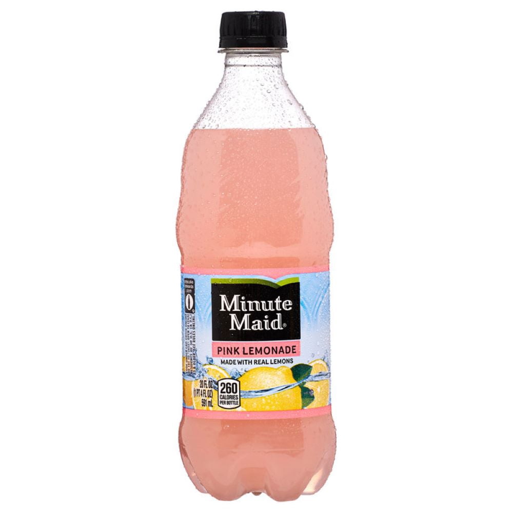 Minute Maid Pink Lemonade Juice Drink 20oz Bottles, 8 Units