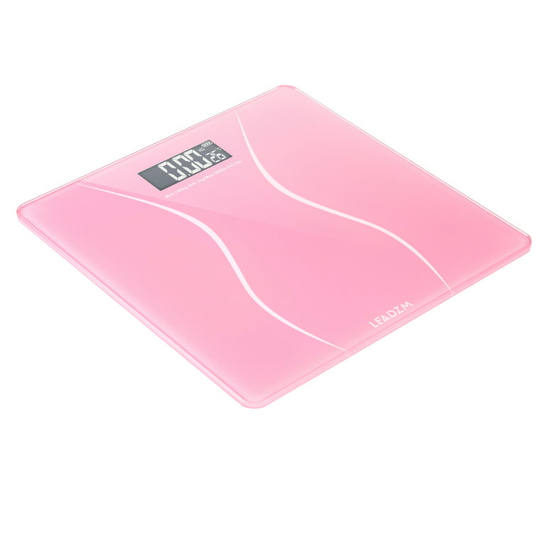 VisionTechShop S Body High Precision Ultra Wide Digital Body Weight  Bathroom Scale up to 396lb/180kg, Super-Clear Large LED Display,Step-On  Technology, Pink Pink - 1 scale