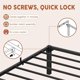 thumbnail image 3 of 14-pulgada metal tamaño individual size marco de cama, no box spring o screws needed, 800 lbs capacity, heavy duty, tool-free assembly con reinforced iron slats y legs, 3 of 7