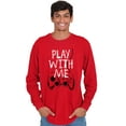 thumbnail image 5 of Play With Me Gamer Funny Nerdy Geeky Men's Long Sleeve Tee T Shirt Brisco Brands M, 5 of 6