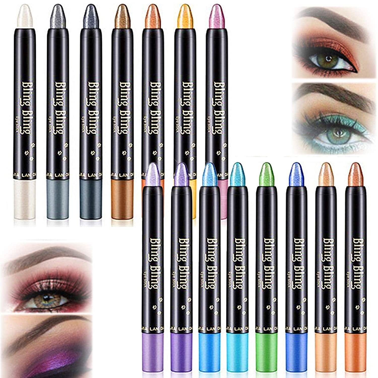 Eyeshadow Pencils Eyeshadow Glitter Eyeshadow Stick,Long-lasting Waterproof Eyeshadow,Smooth Eye Shadow Eye Makeup Beauty Tools,15pcs - Walmart.com