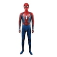 thumbnail image 2 of Cosplay Costume Halloween Superhero Role Play Outfit Spider Jumpsuit for Carnival Dress Up Performance Dark Blue 170, 2 of 7