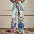 thumbnail image 2 of yunLCZ Wide Leg Pants Woman 2025 New Summer Flower Wide Leg Pants Lightweight And Loose Casual Colorful Pants Imitation Jeans Business Work Casual Pants, 2 of 4