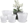 thumbnail image 3 of Wharick 2Pcs Transparent Orchid Pots with Holes, Clear Orchid Pot Plastic Orchid Pots with Trays for Outdoor and Indoor Use, 3 of 8