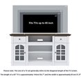 White TV Stand for 65inch TV Farmhouse TV Stand for Bedroom Tall