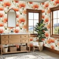 thumbnail image 4 of Vintage Floral Contact Paper Peel and Stick Wallpaper Botanical Watercolor Muted Tones Rustic Shabby Chic Canvas 23.6in x 9.8ft Self Adhesive Removable Wall Paper for Nursery Bedroom Cabinets, 4 of 8