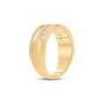 thumbnail image 3 of 10kt Yellow Gold Mens Round Diamond Wedding Band Ring 1/2 Cttw, 3 of 4