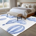 thumbnail image 4 of Purple Blue Hot Air Balloon Area Rugs 6'x9', Washable Small Throw Rugs for Kitchen Dining room, Modern Balloon Float Clouds Indoor Outdoor Rug Non-Slip Low Pile Carpet Runner Reversible Floor Mats, 4 of 8