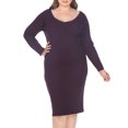 thumbnail image 2 of White Mark Women's Plus Size Destiny Sweater Dress, 2 of 4