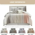 thumbnail image 5 of Nanshing Jeanette 7 Piece Striped Ombre Comforter Set, Grey, King, 5 of 10