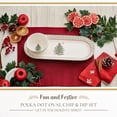 thumbnail image 2 of Spode Christmas Tree 2-Piece Polka Dot Chip and Dip Serving Set - 13-Inch Oval Plate with Dip Bowl - Festive Christmas Serveware, Durable Porcelain, Dishwasher, Microwave, Freezer Safe, 2 of 7