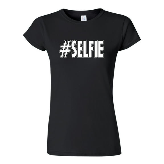 Junior Selfie Hashtag Funny Humor DT T-Shirt Tee