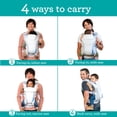 thumbnail image 6 of Infantino StayCool 4-in-1 Temperature Conditioned Ergonomic Unisex Baby Carrier, 8-40lb, White, 6 of 15
