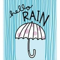 thumbnail image 2 of Ambesonne Autumn Duvet Cover Set, Hello Rain Wording Umbrella, 2-Calking, Pale Blue Mauve, 2 of 6