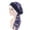 Navy Blue, variant on GROFRY Smooth Women Bonnet Vintage Imitation Silk Floral Print Long Hair Lady Turbans for Sleeping