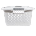 thumbnail image 4 of Home Logic 1.5-Bu Front Load Plastic Laundry Basket, White (Set of 4), 4 of 6