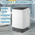 thumbnail image 4 of UbesGoo Full Automatic Washing Machine, 17.6Lbs Top Load Portable Washer with Drain Pump, 10 Wash Programs 8 Water Level Washer Dryer Combo, 2 in 1 Washer and Dryer for Apartments, RV, Camping, 4 of 9